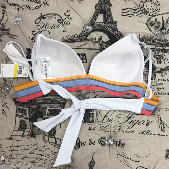 Hula Honey BandedStripe Molded PushUp BIKINI Top - Picture 4 of 8